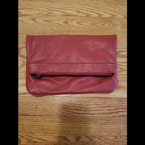 Genuine leather folded clutch